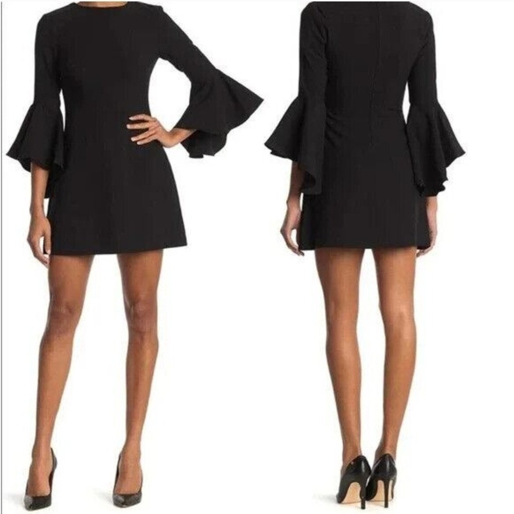 Likely Black Mallory Bell Sleeve Mini Dress Women's‎ Size 4